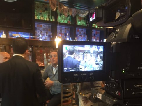 TC Productions crew filming a corporate interview for marketing and sales content